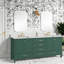 Meuble-lavabo moderne en bois 84 po avec double lavabo pour salle de bain