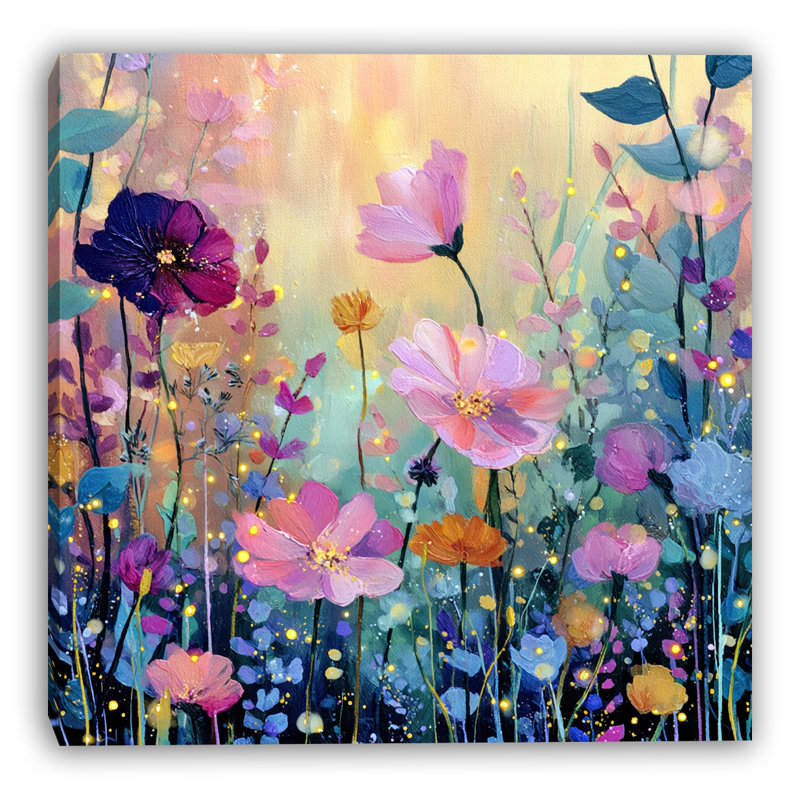 Art mural sur toile pastel, 20"W x 20"H x 1.5"D
