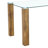 A 49.6”×30” Transparent Tempered Glass Dining Table With Rectangular Wood - Color MDF Wood Grain Legs: Blending Simplicity & Quality, Ideal For Diverse Decoration Styles