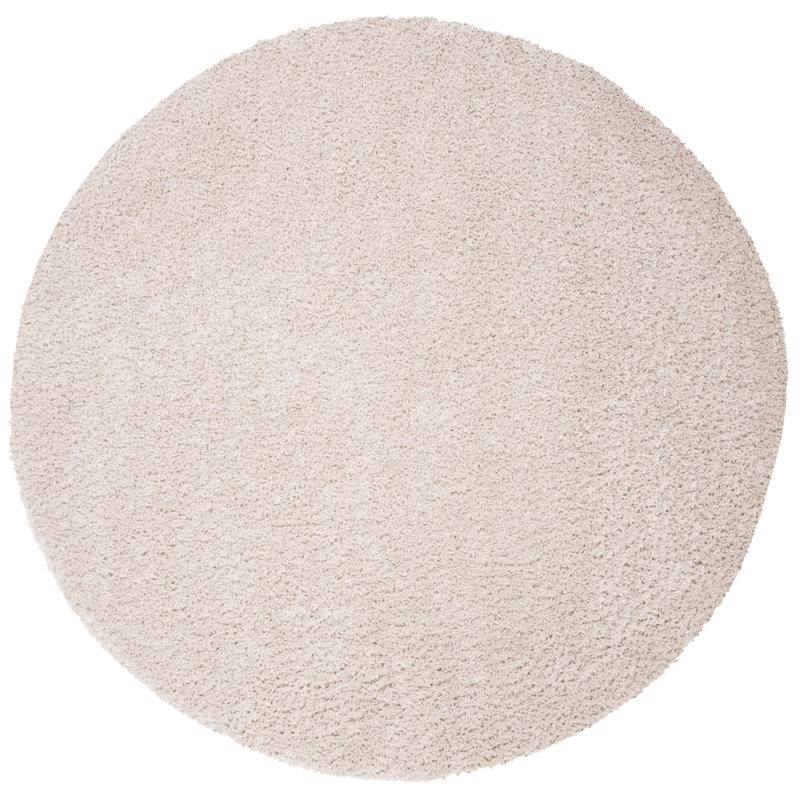 Peake Solid Colour Area Rug, Round 201 cm, Beige