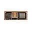 Meuble-lavabo double 60 po Portland noyer blanchi avec chargeur sans fil FreePower-2020400528