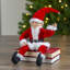 Elf pliable rouge et blanc 15 po en costume de père Noël