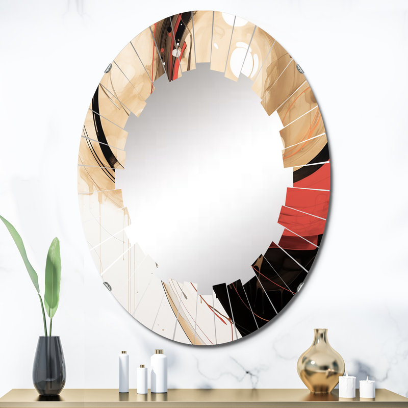 Avagrace - Miroir mural moderne ovale, 36 po x 24 po