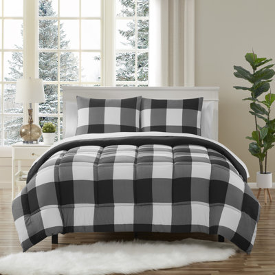 7 Piece Buffalo Plaid Bed In A Bag Comforter And Sheet Set By Sweet Home Collection - Full