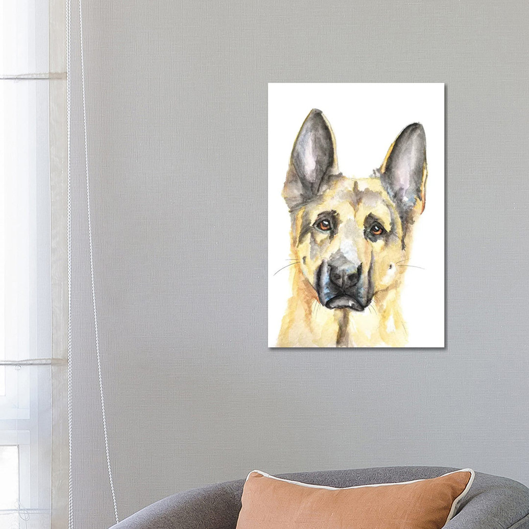 German Shepherd - Wrapped Canvas Painting
