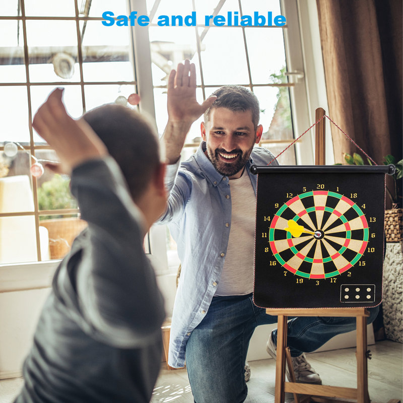 Cadeaux de jeu de fléchettes à double face magnétique intérieur et extérieur pour enfants adultes