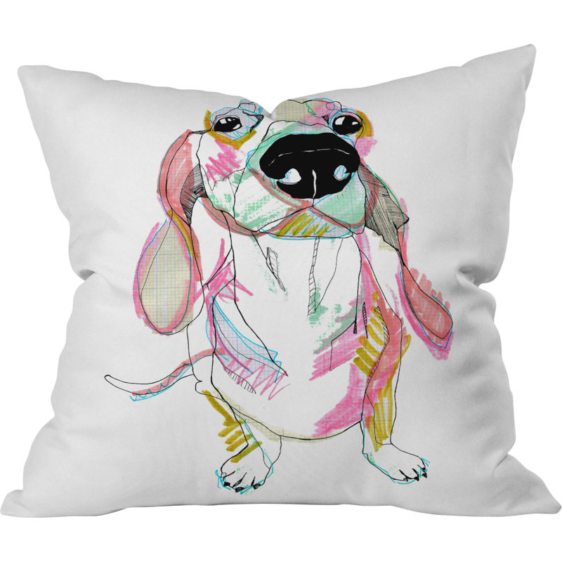 Coussin décoratif d’extérieur pour chien saucisson