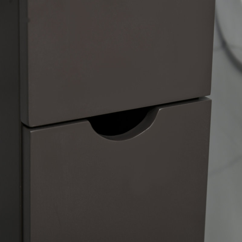 Grande armoire de rangement pour salle de bain, tour à linge autoportante avec tablette à 2 niveaux et tiroirs, rangement pour plancher étroit