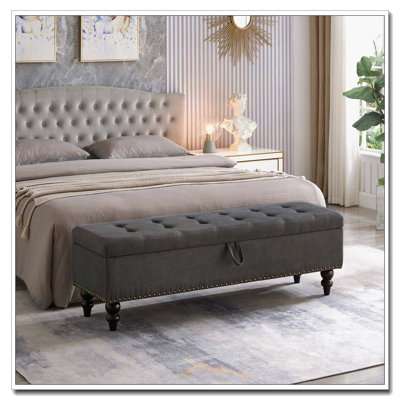 51.5"W Flip Top Storage Bed Bench