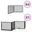 Archie & Oscar Dog Gate With Door Foldable 12 Panels Brown 600 Cm Poplar Wood-897102986-897102984