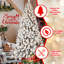 Arbre de Noël 7 pi avec lumières à DEL blanc chaud et pointes en PVC, arbre articulé à mémoire de forme, structure articulée et support en métal stable-1067421325