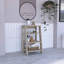 Armoire moderne avec quatre tablettes ouvertes
