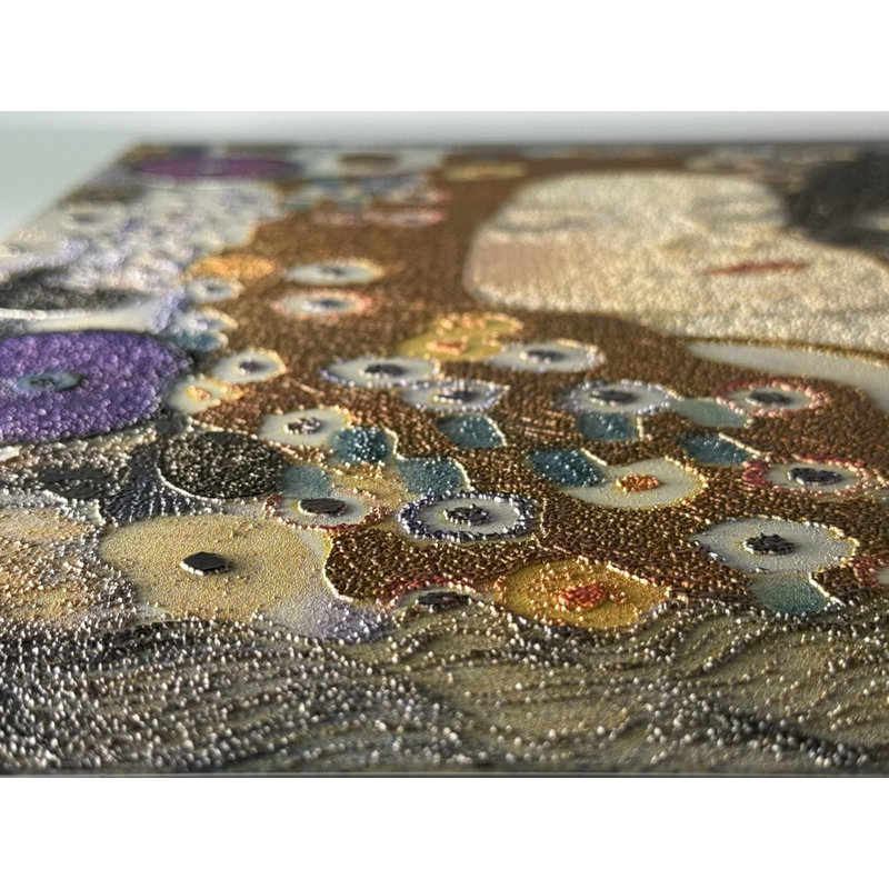 Cron Homage To Klimt - Three Ages Of Life | 58x58 Cm Frameless Panel Lightweight Ready To Hang by Klimt - No Frame Print Set on Metal