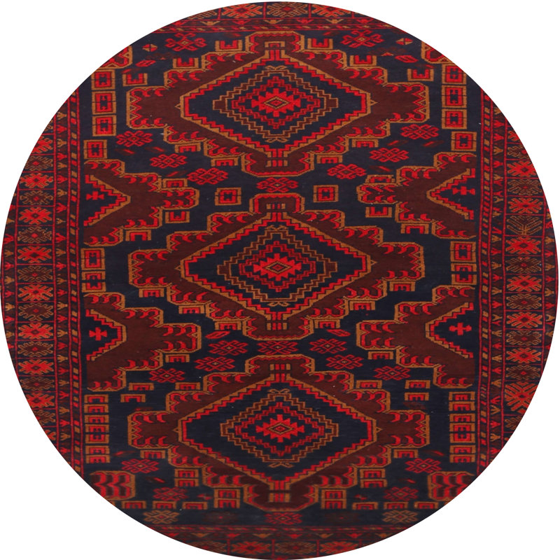 Aljean Oriental Indoor Rug, Round 7'