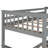 Twin-Over-Twin Bunk Bed With Ladders And Two Storage Drawers (Gray)(Lt000265aae)