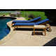 25'' Outdoor Teak Chaise Lounge Set with Table