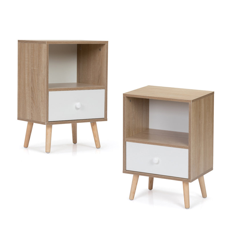 Ensemble de 2 tables de chevet Mid-Century