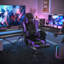 Fauteuil de jeu vidéo réglable avec massage pivotant pour PC et fauteuil de jeu de course avec repose-pieds-102440576