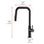 Robinet de cuisine à poignée simple avec accessoires Noor-95236168