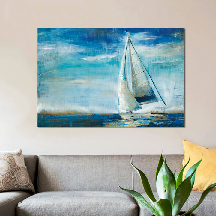 « voile away », impression sur toile, H 8 po x l 12 po x P 0,75 po, Pas de tapis, Toile tendue