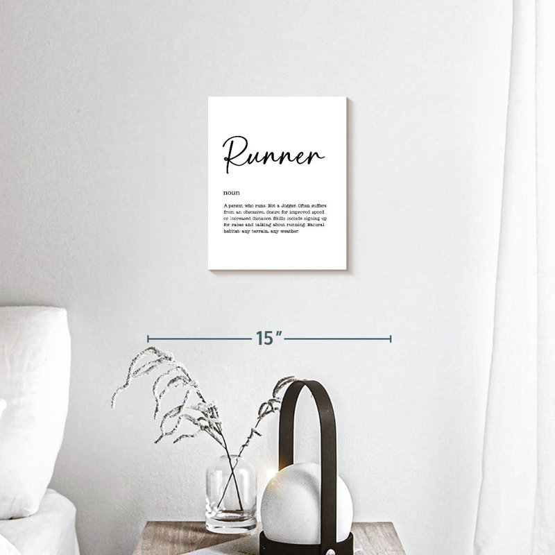 Définition de coureur sur toile, H 10 po x l 8 po x P 1 po