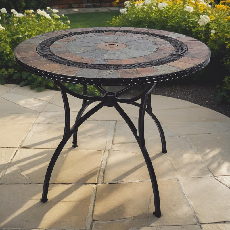 Villena Garden Stone Mosaic Patio Table