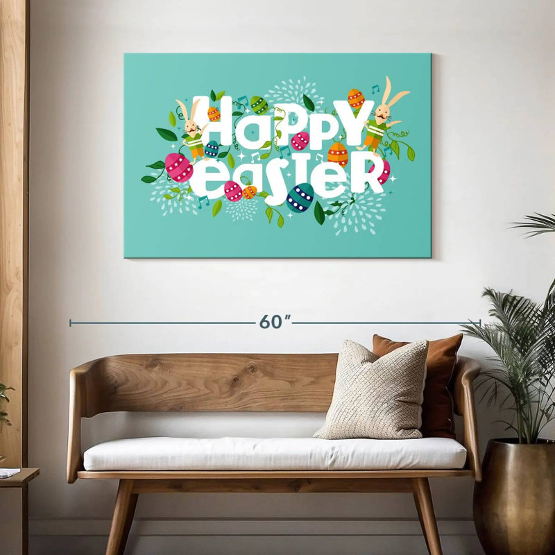 Happy Easter, 30" H x 45" W