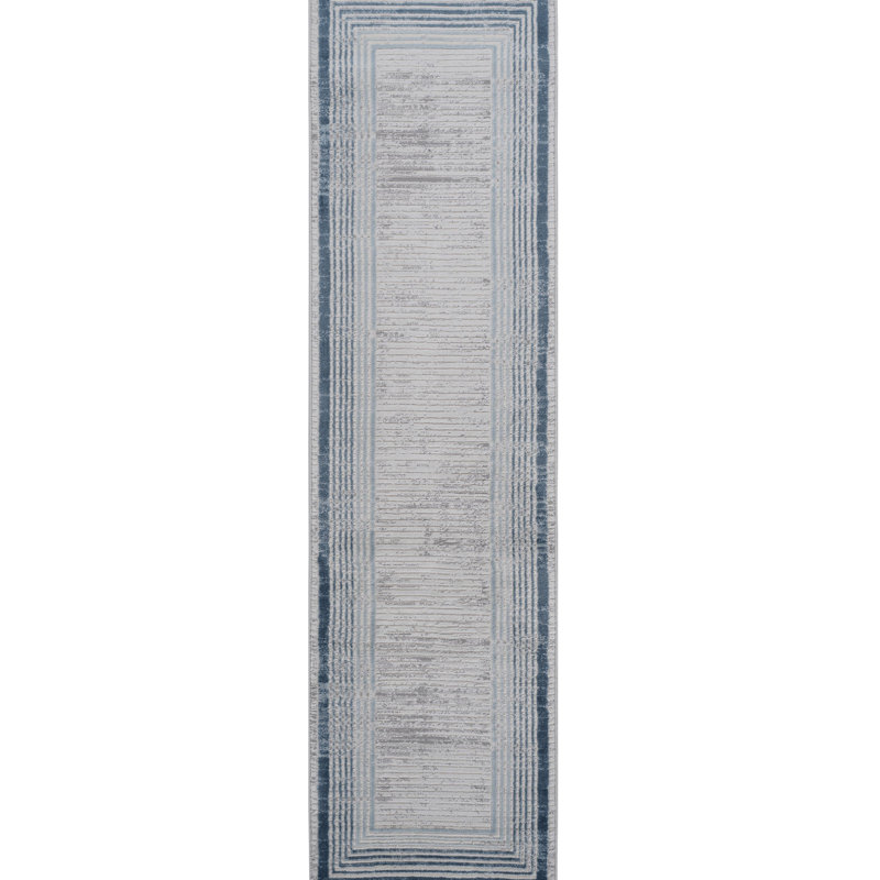 Bleu / tapis non teinté 2 x 8, tache, idéal pour le salon, la chambre à coucher, la salle à manger, le bureau à domicile sans perte de poils, la teinture et la décoration