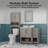 Stovall 61 Inch Double Vanity with Integrated Top and Sink with Mirrors-973092114