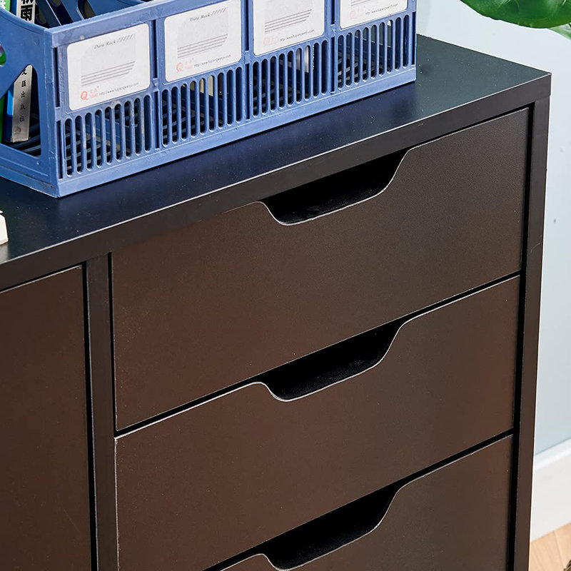 Lakeley 78.5cm Wide 5 -Drawer Mobile File Cabinet
