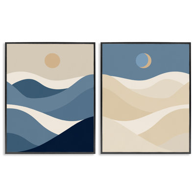  «Moon Over Soft Ripples», ensemble de 2 giclées par Daphne Polselli