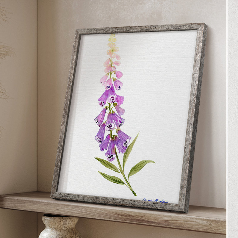 Reproduction encadrée Annie's Foxglove II - bois massif, H 21 po x l 17 po