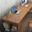 Bureau de direction rectangulaire en bois massif brun noisette-631672529
