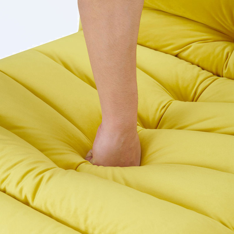 Fauteuil rotatif avec une poche latérale, Jaune