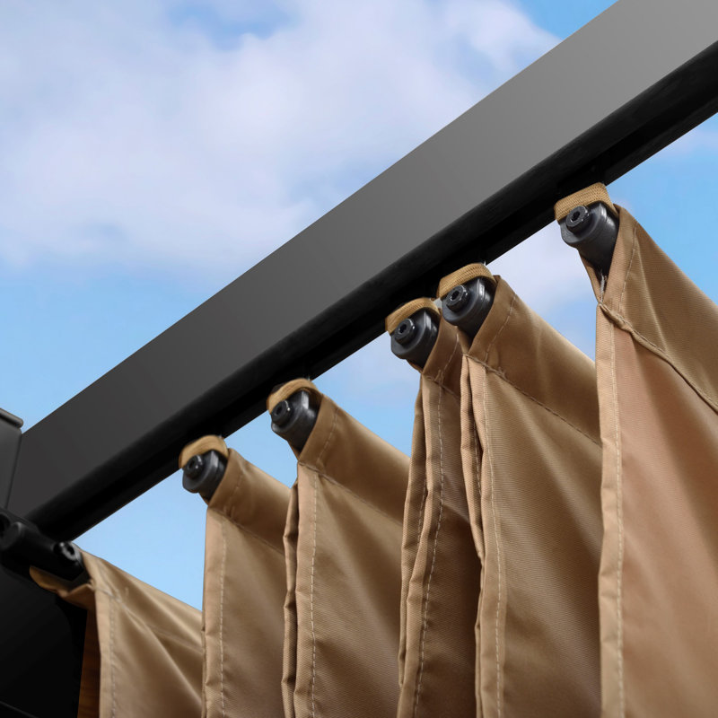 4m x 3m Metal Pergola, Beige