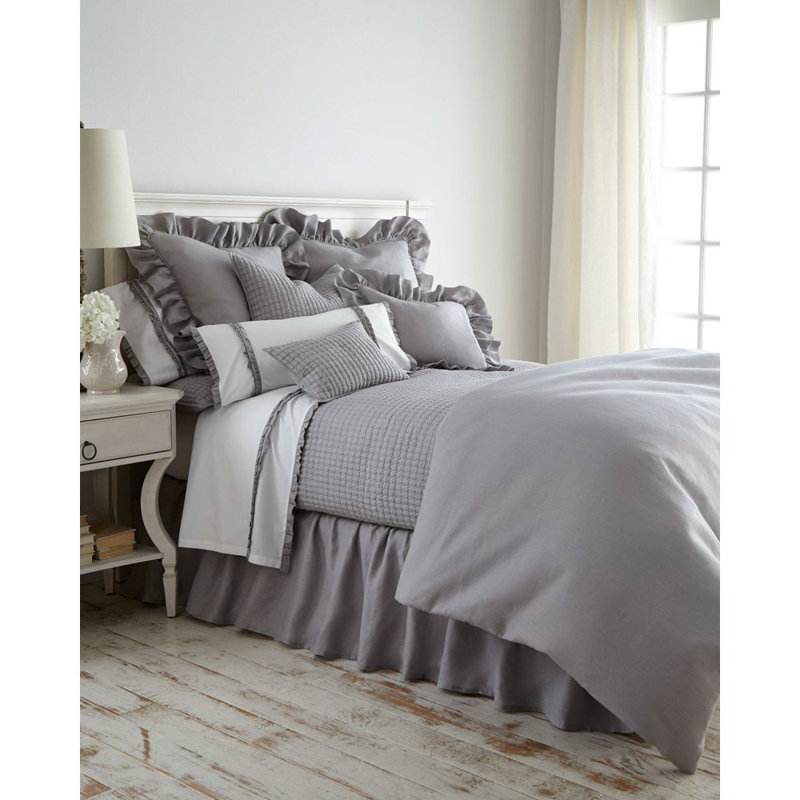 Housse de couette 100% lin Banji, Roi, Blanc