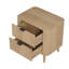 57cm Wide Bedside Table Wood Nightstand 2-drawers-138409956