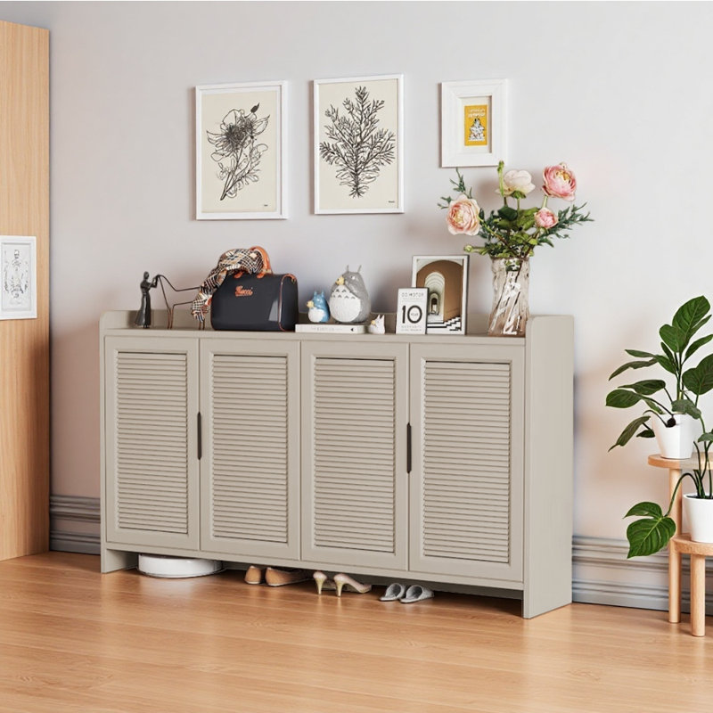 Trelyn Shoe Storage Cabinet, Light Gray