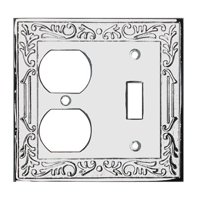 Étiquette de plaque à interrupteur à double prise victorian