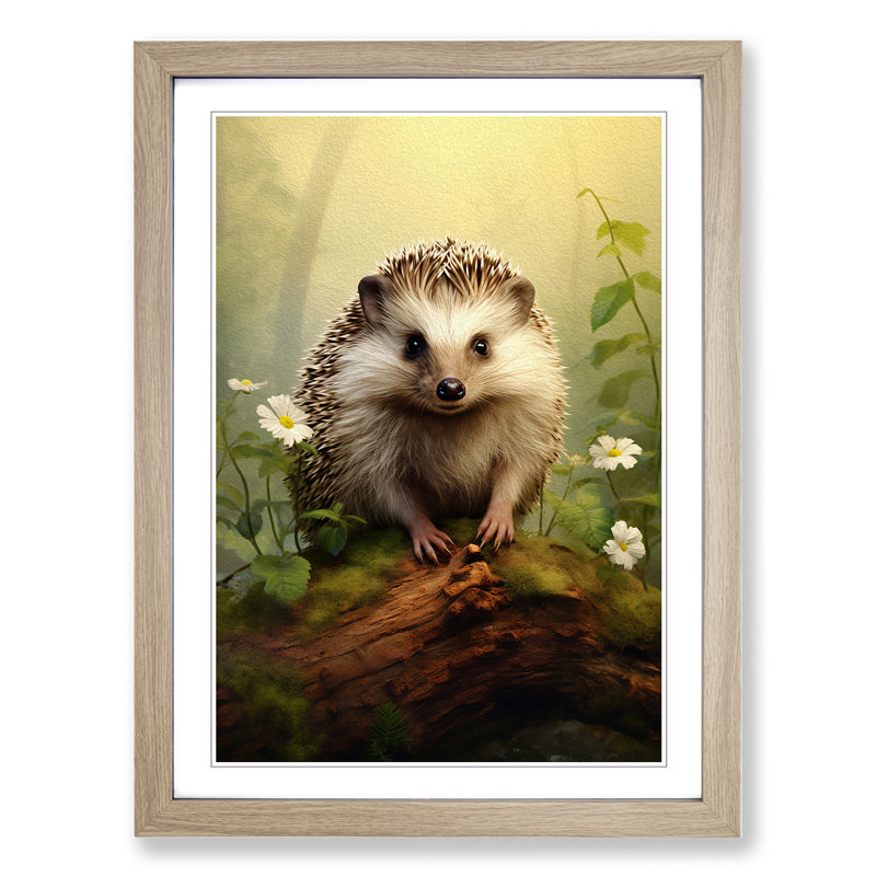 Hedgehog Tachisme No.2 - Framed Print