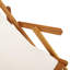 Folding Beach Chair With Armrests Acacia Wood & PVC-coated polyester-243835040