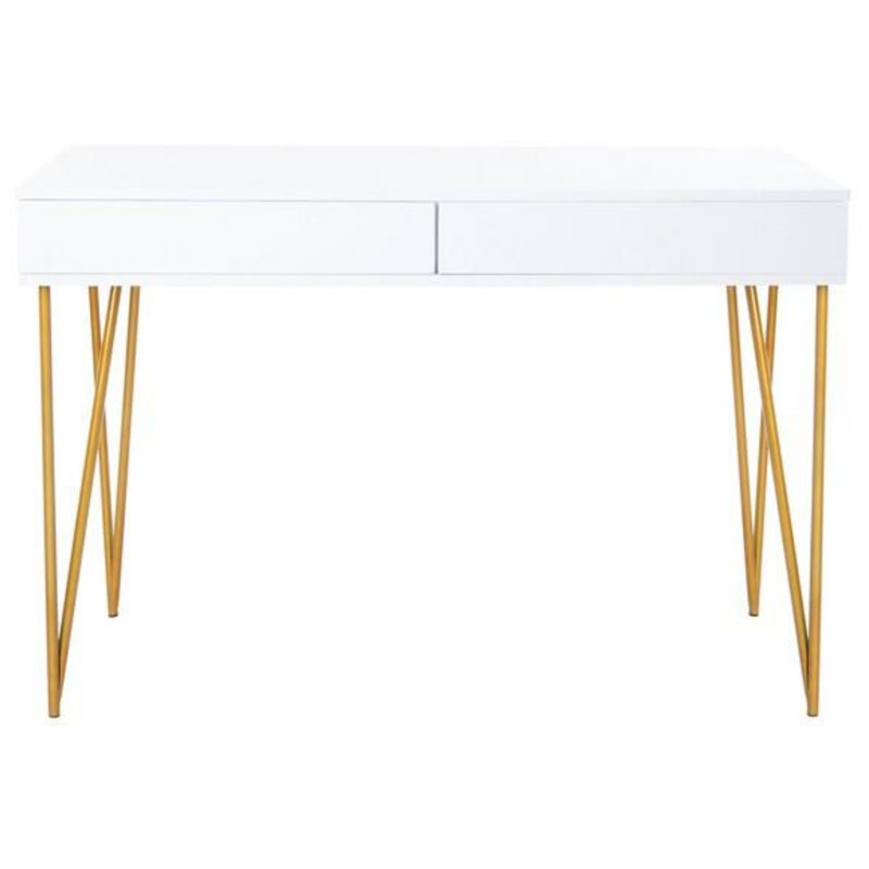 Bureau Amelda, Blanc / doré