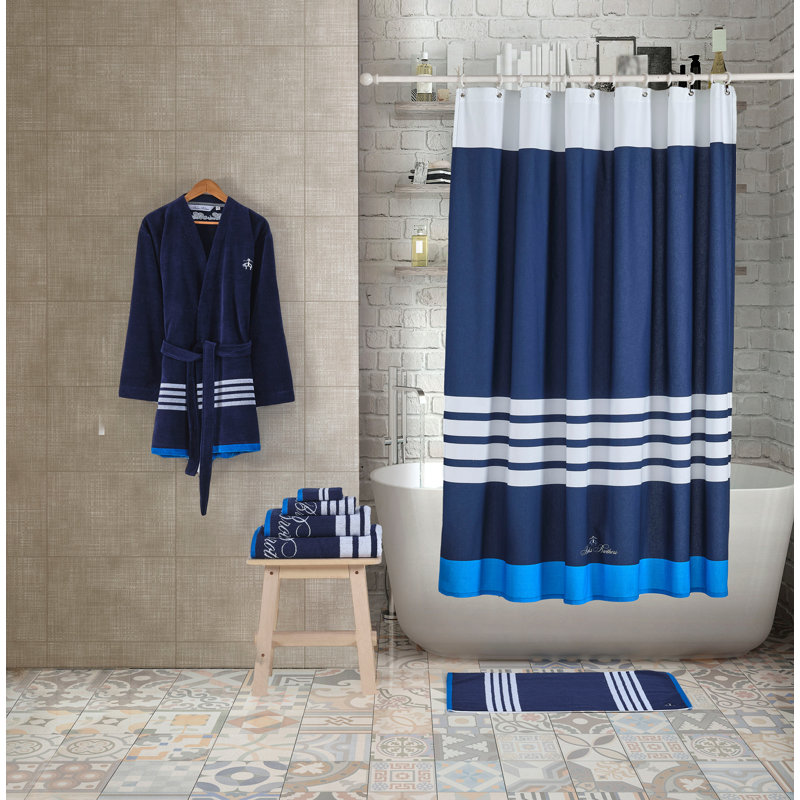 Cotton Shower Curtain, Navy