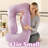 Purple Compact J-Shaped Pregnancy Support Pillow