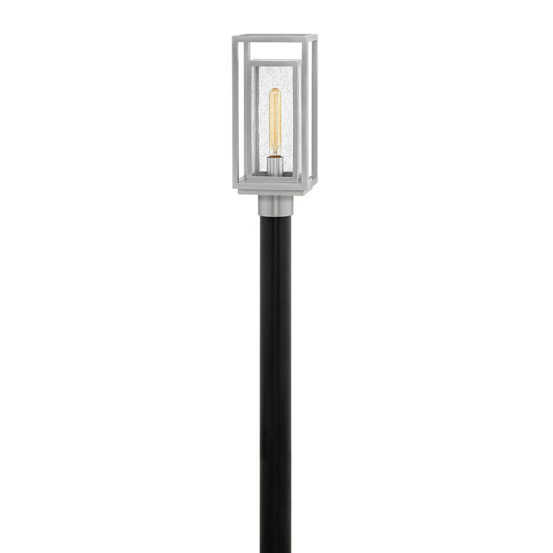 Republic Medium Post Top Or Pier Mount Lantern, Satin Nickel