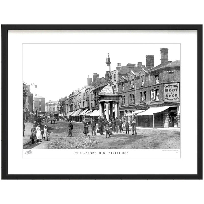 Chelmsford, High Street 1895 by Francis Frith - Single Picture Frame Print, 45cm H x 60cm W x 2.3cm D