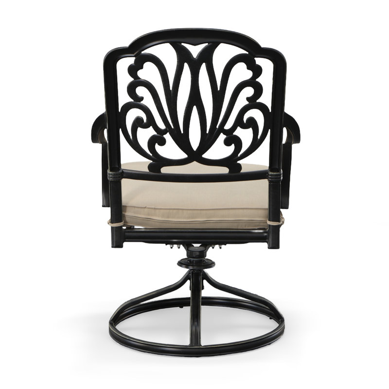 Chaise de patio pivotante avec coussin Fiddemon