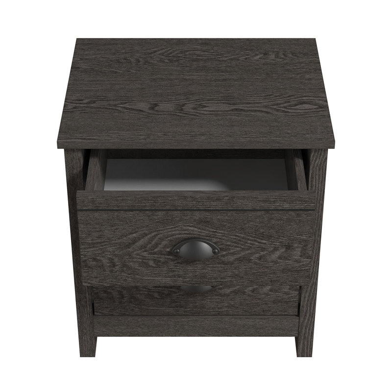 Bhure 20.8" 2 Drawer Nightstand, Gray