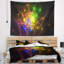 Tapisserie cercles d’espace en fractales jaune abstrait-28494733