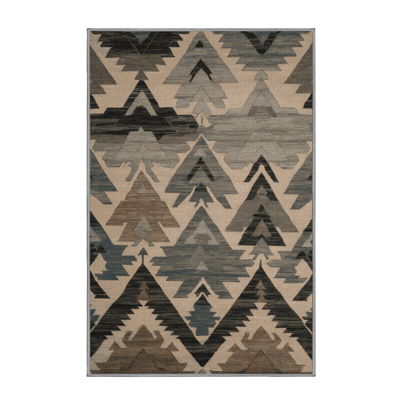 Tapis persan gris lavable à la machine, Rectangulaire 8 pi x 10 pi